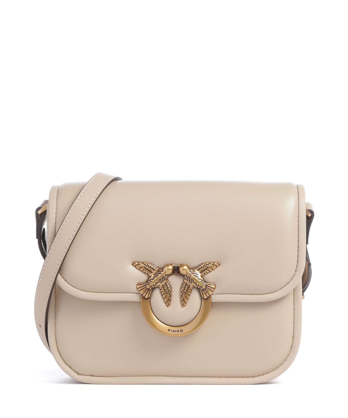 Pinko Love One Mini Crossbody bag beige/grigio fumo/antique gold