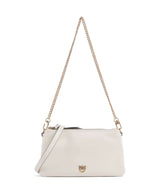 Pinko Double Mini Axelremsväska bianco seta/antique gold