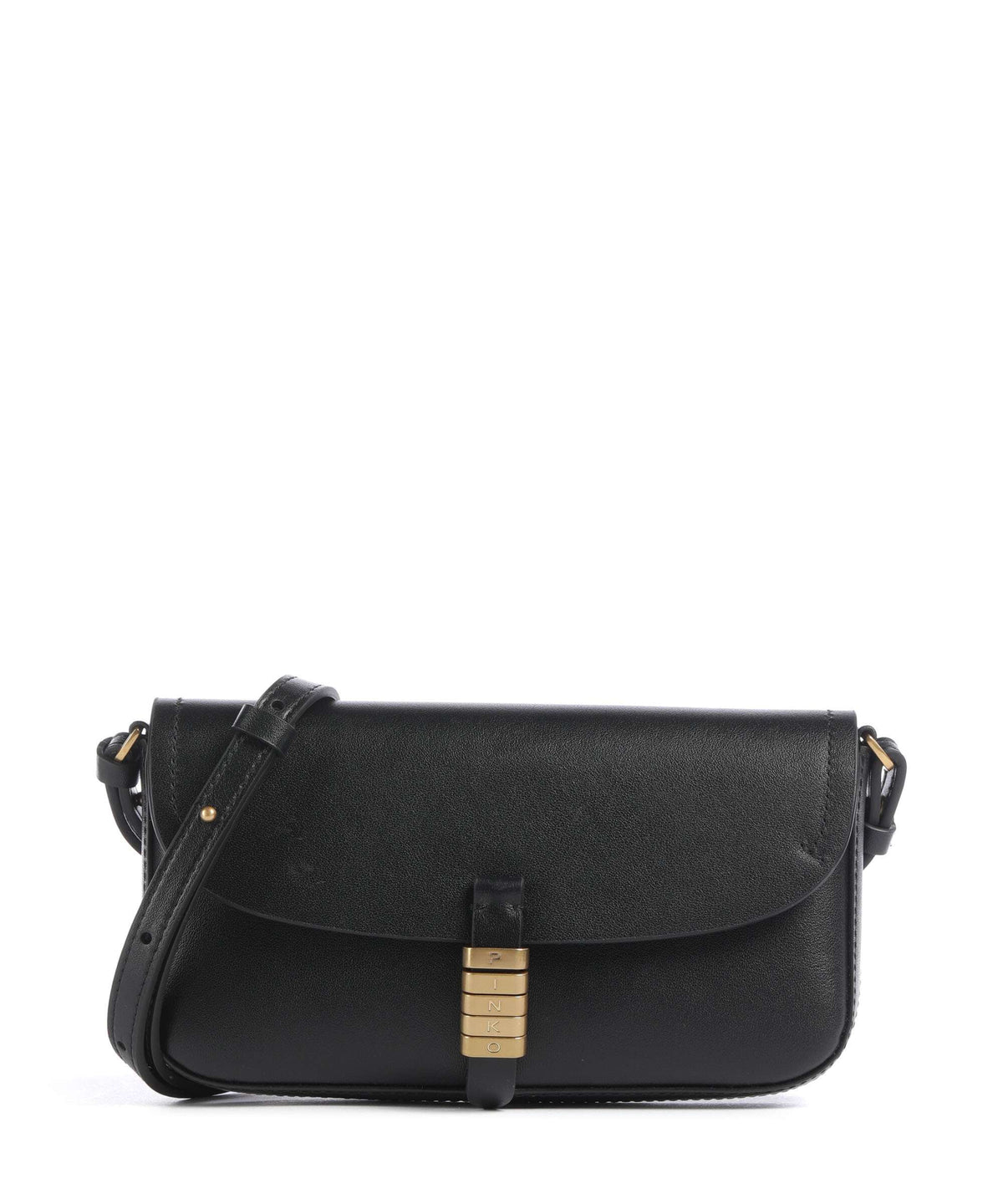 Pinko Saddle Flat Crossbody bag nero/antique gold