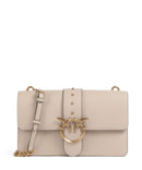 Pinko Love One Classic Crossover väska beige/grigio fumo/antique gold