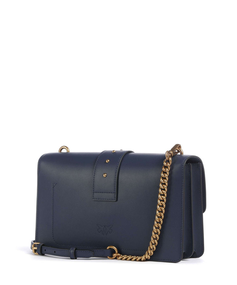 Pinko Love One Classic Crossbody bag blu indaco ombroso/antique gold