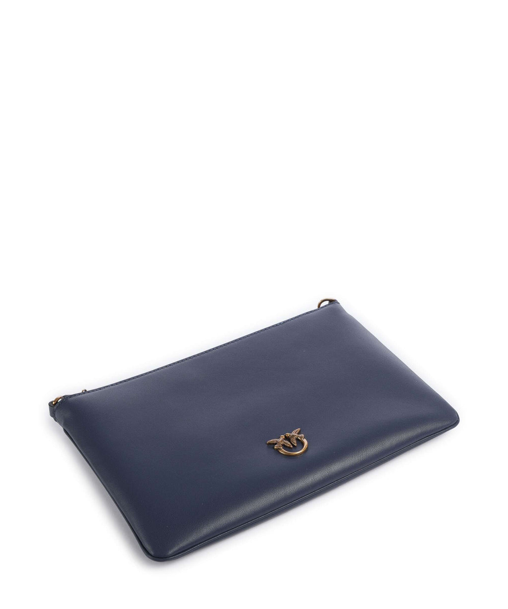 Pinko Flat Classic Crossbody bag blu indaco ombroso/antique gold