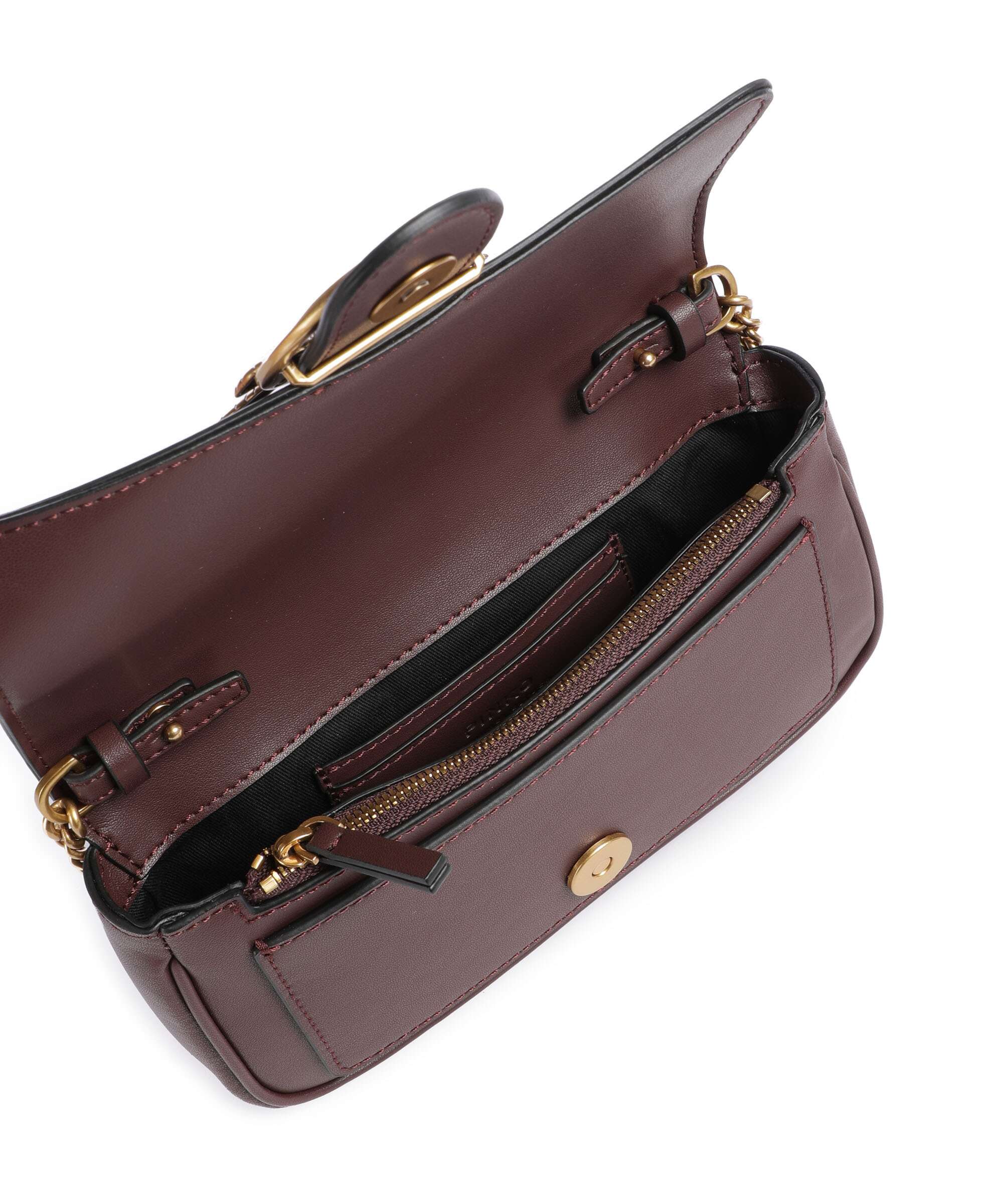 Pinko Love One Pocket Wallet cioccolato amaro/antique gold