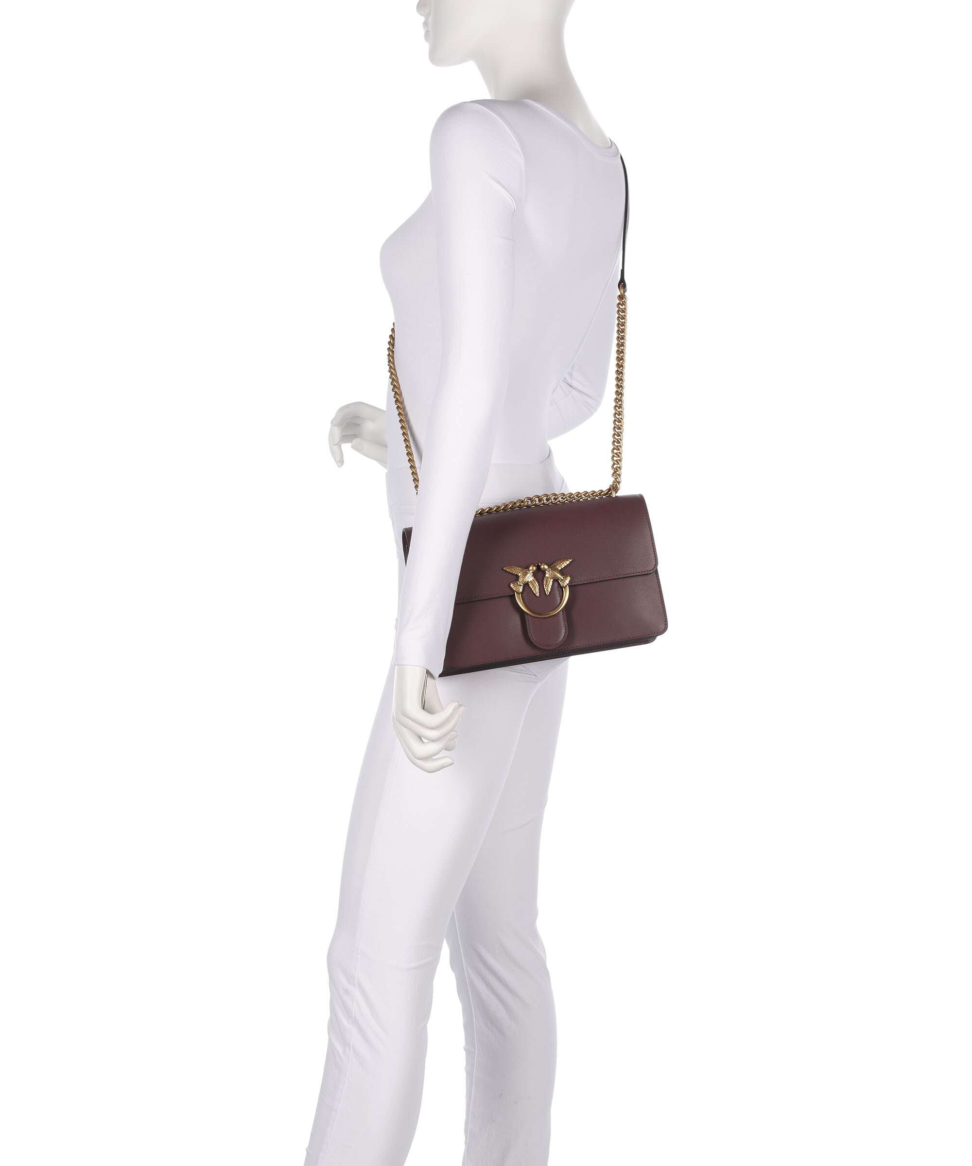 Pinko Love One Classic Shoulder bag cioccolato amaro/antique gold