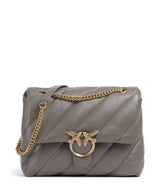 Pinko Love Puff Big Axelremsväska grigio asfalto/antique gold