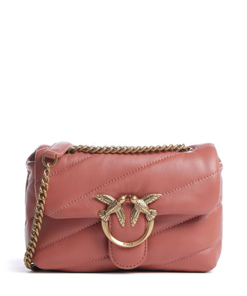 Pinko Love Puff Baby Axelremsväska marrone aragona/antique gold