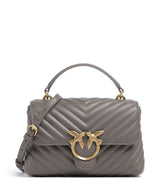 Pinko Love Lady Puff Mini Handväskor grigio asfalto/antique gold