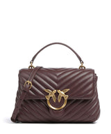 Pinko Love Lady Puff Mini Handväskor cioccolato amaro/antique gold