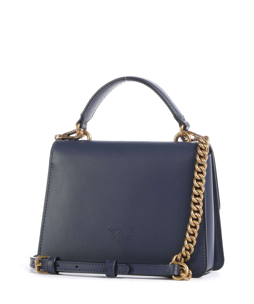 Pinko Love One Mini Crossbody bag blu indaco ombroso/antique gold