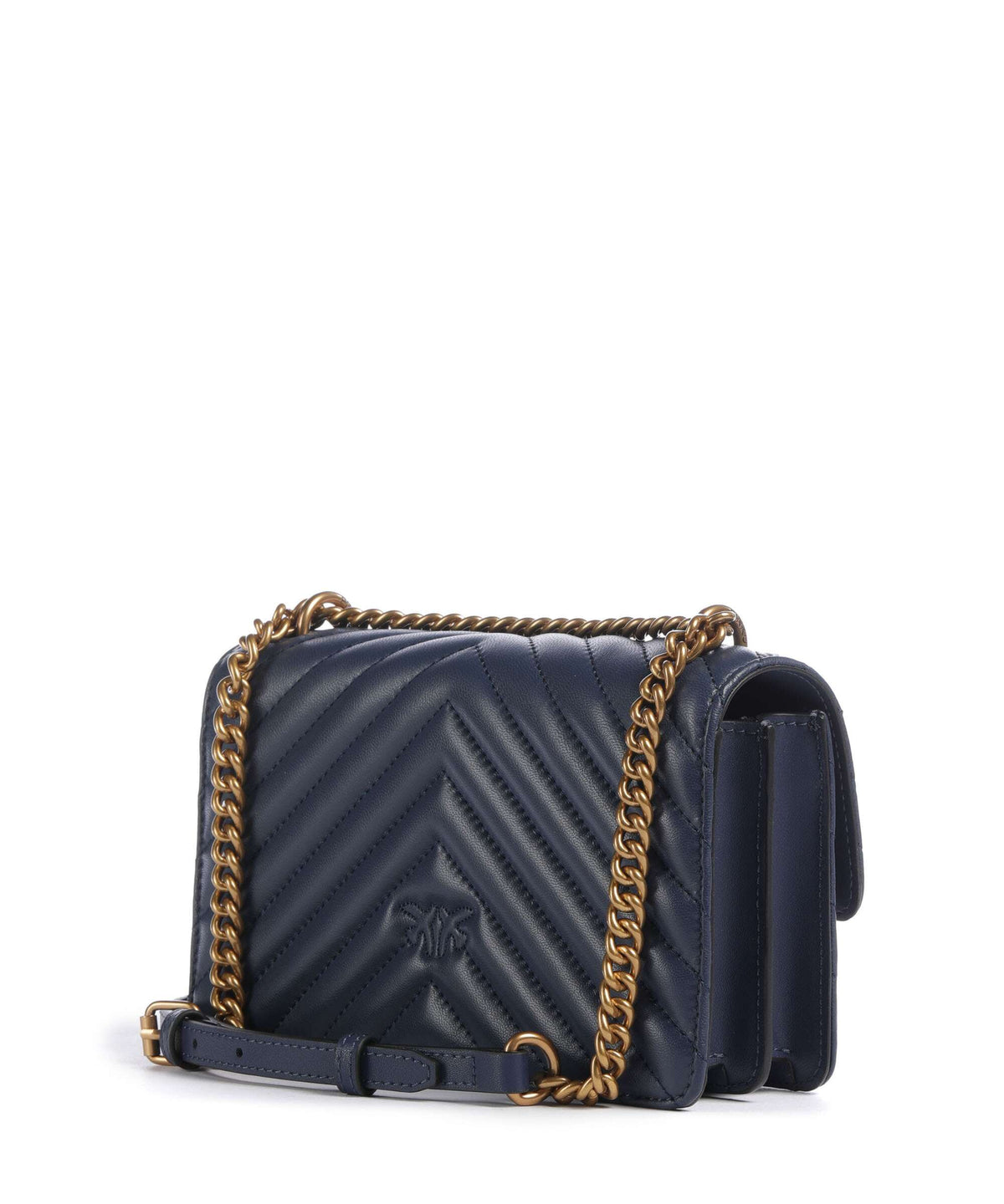 Pinko Love One Mini Shoulder bag blu indaco ombroso/antique gold