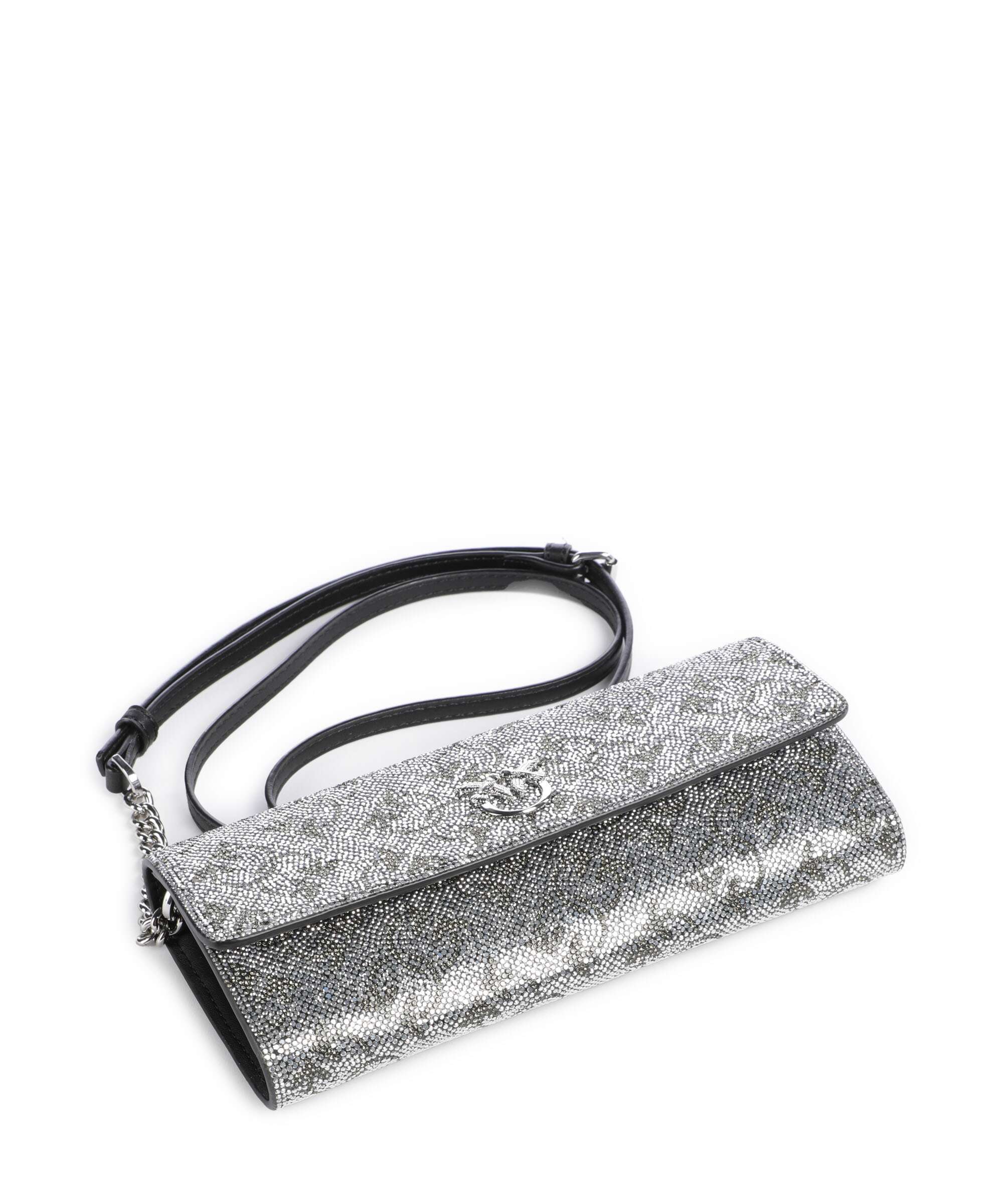 Pinko Love Birds Tiny Crossbody bag argento/nickel lucido