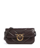 Pinko Love Box Baguette Axelremsväska rosso mogano/antique gold