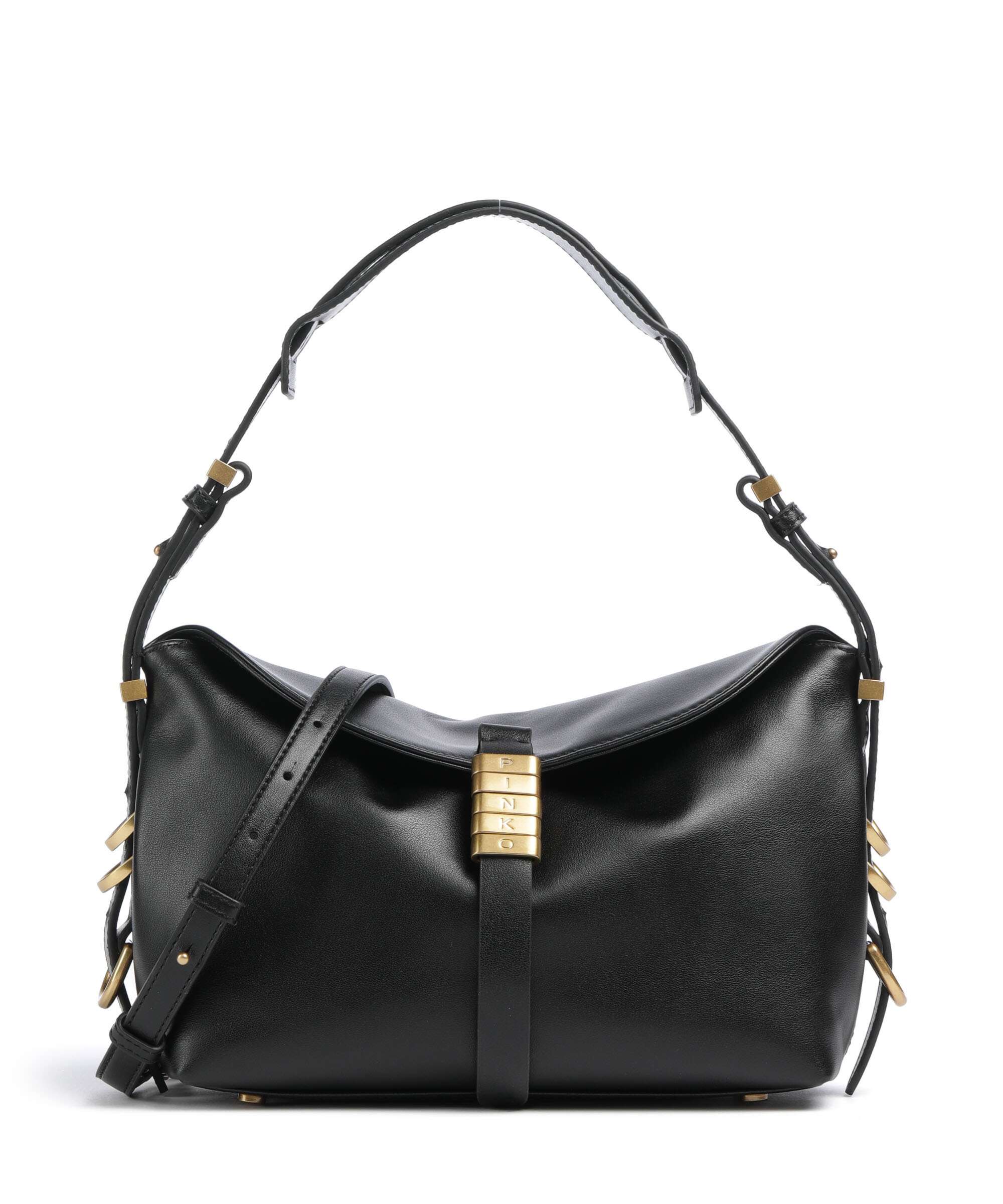 Pinko Saddle Horizontal Mini Shoulder bag nero/antique gold