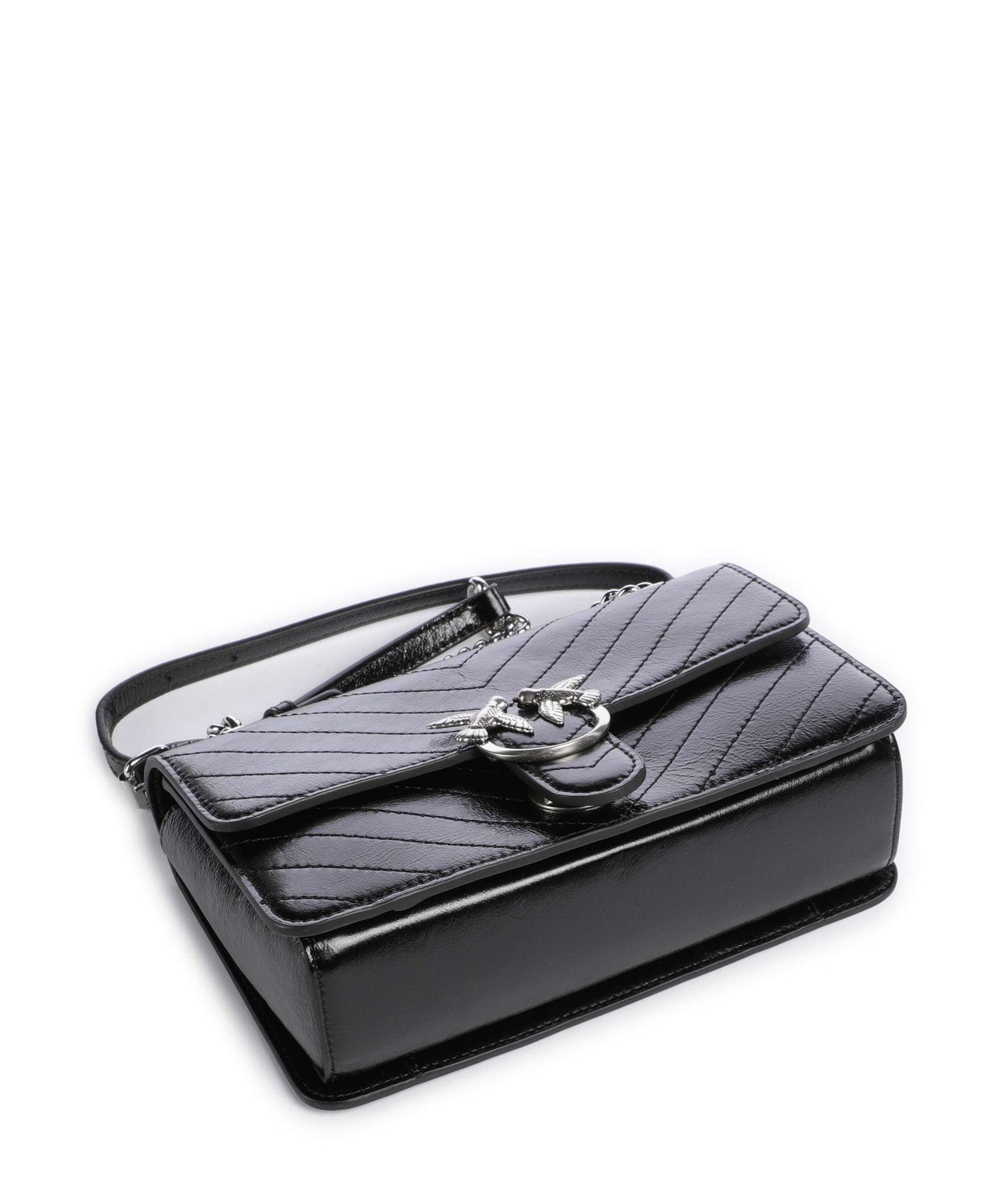 Pinko Love One Mini Shoulder bag nero limousine/matt silver