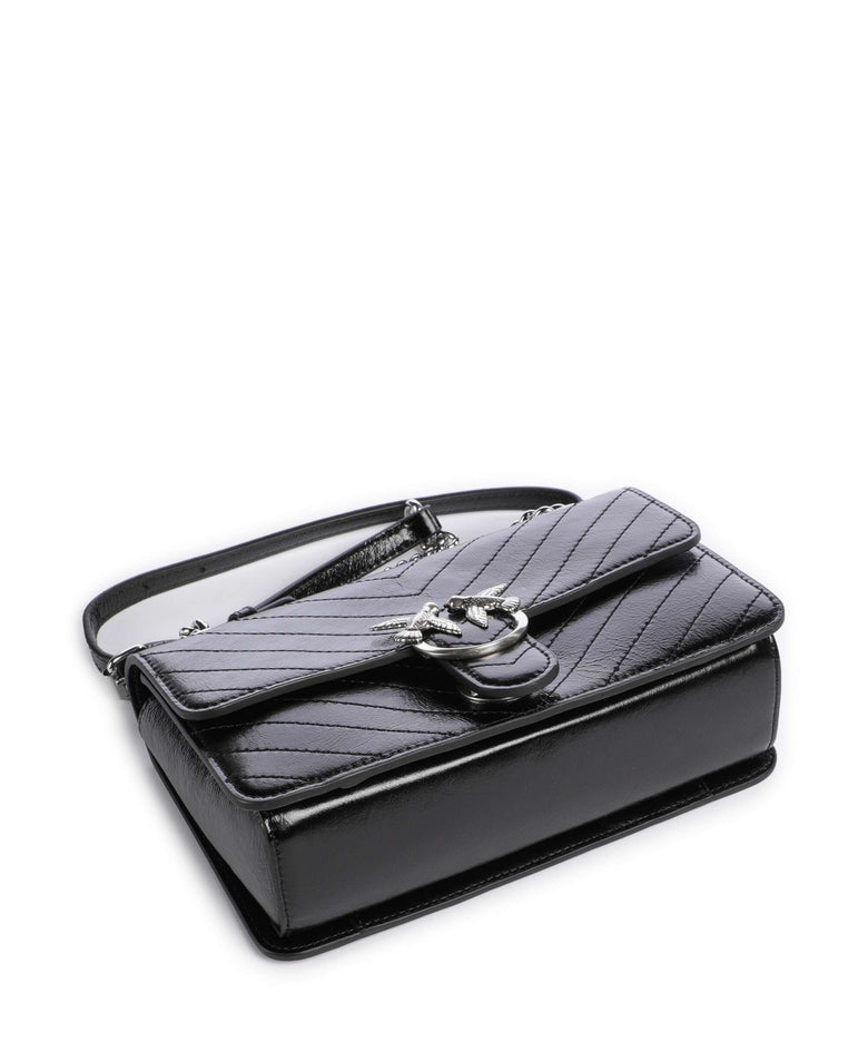Pinko Love One Mini Shoulder bag nero limousine/matt silver