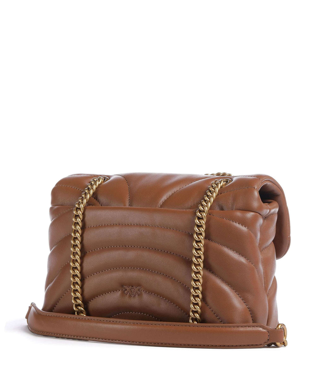 Pinko Love Puff Mini Shoulder bag marrone/leone/antique gold