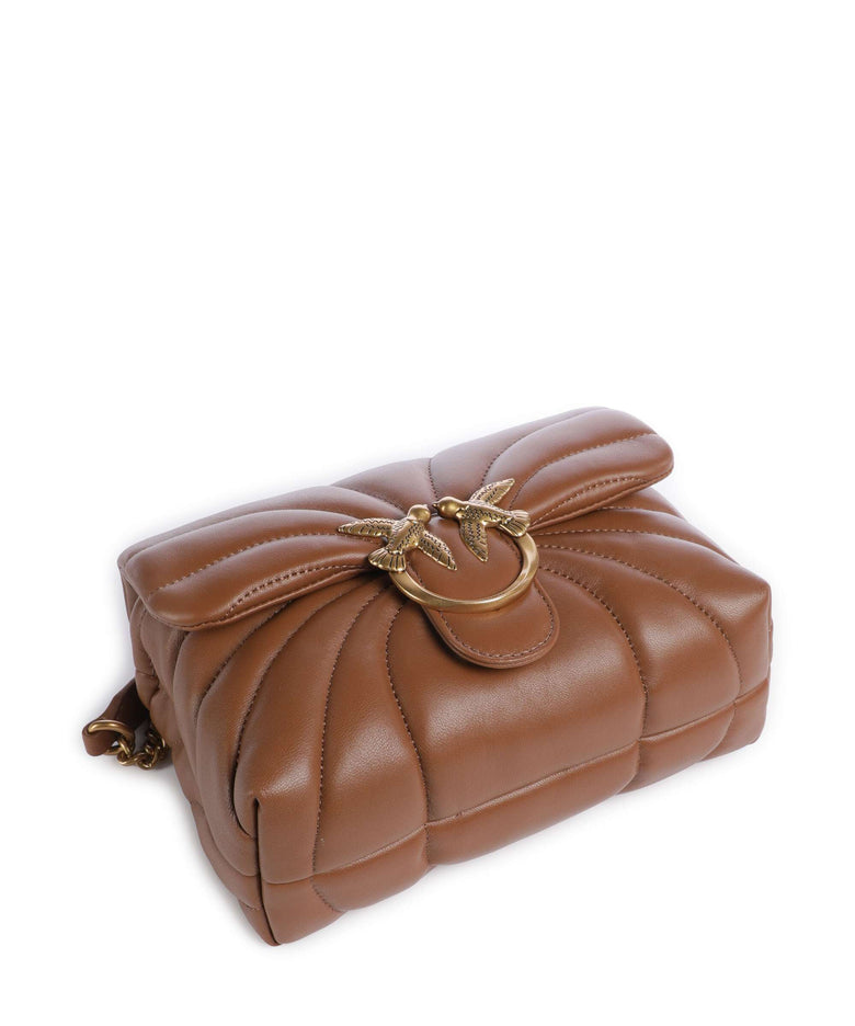 Pinko Love Puff Mini Shoulder bag marrone/leone/antique gold