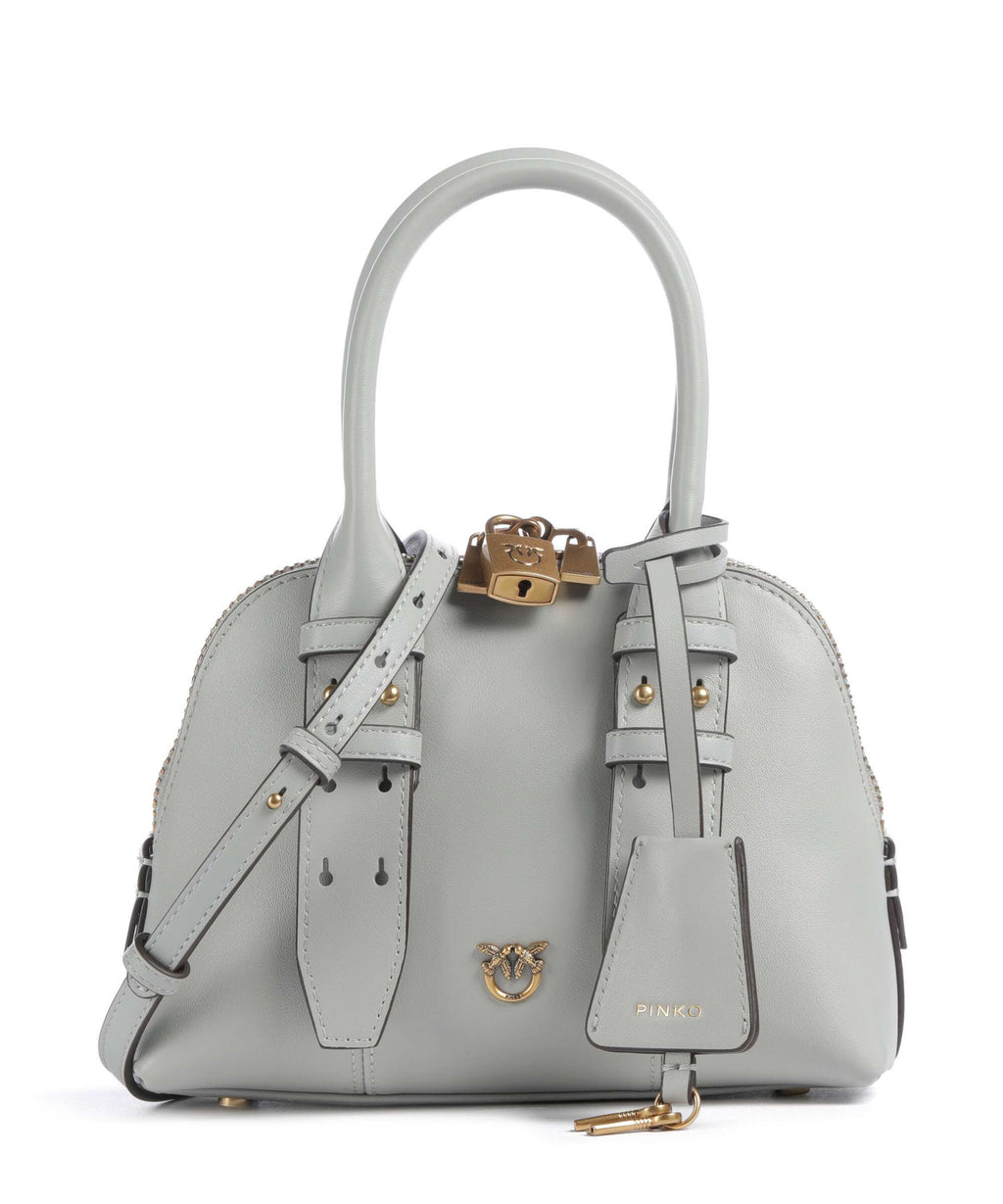 Pinko Bowling Mini Handbag grigio perla/antique gold
