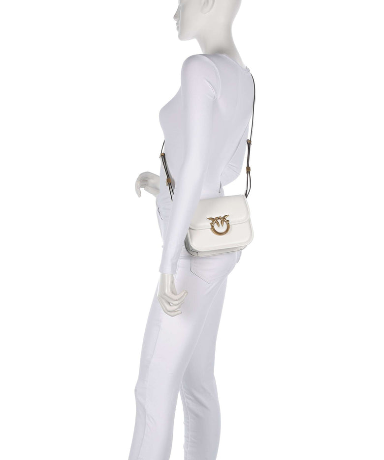 Pinko Love One Mini Crossbody bag bianco nembo/antique gold