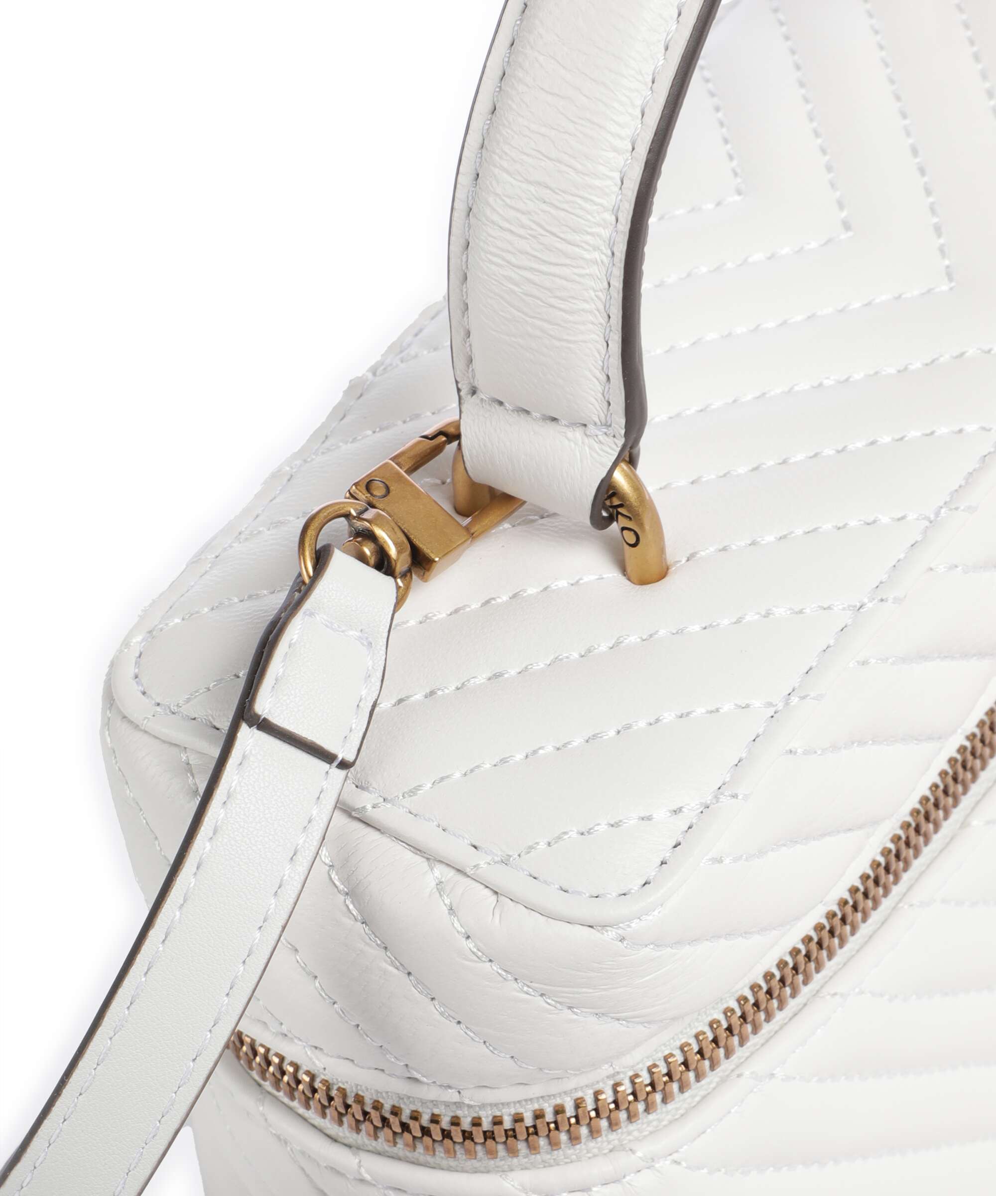 Pinko Vanity Mini Handbag bianco nembo/antique gold