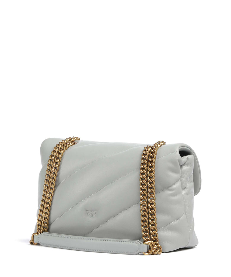 Pinko Love Puff Classic Shoulder bag grigio perla/antique gold
