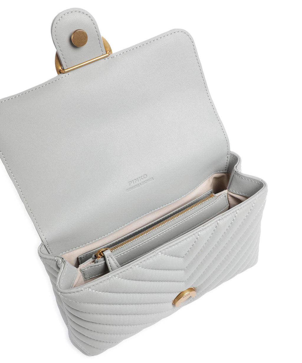 Pinko Love Lady Puff Mini Handbag grigio perla/antique gold