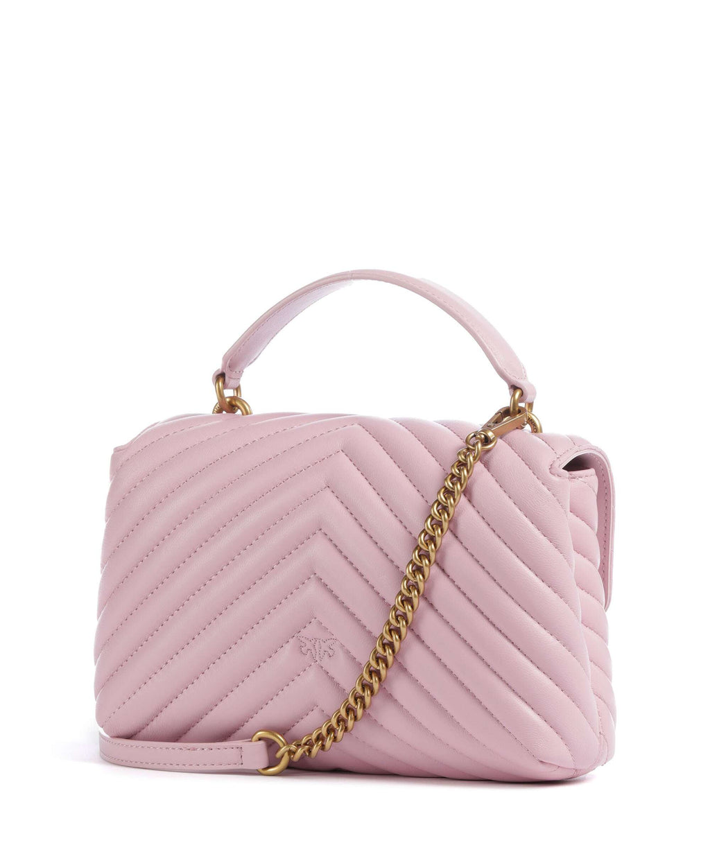 Pinko Love Lady Puff Mini Handbag rosa chiaro/antique gold