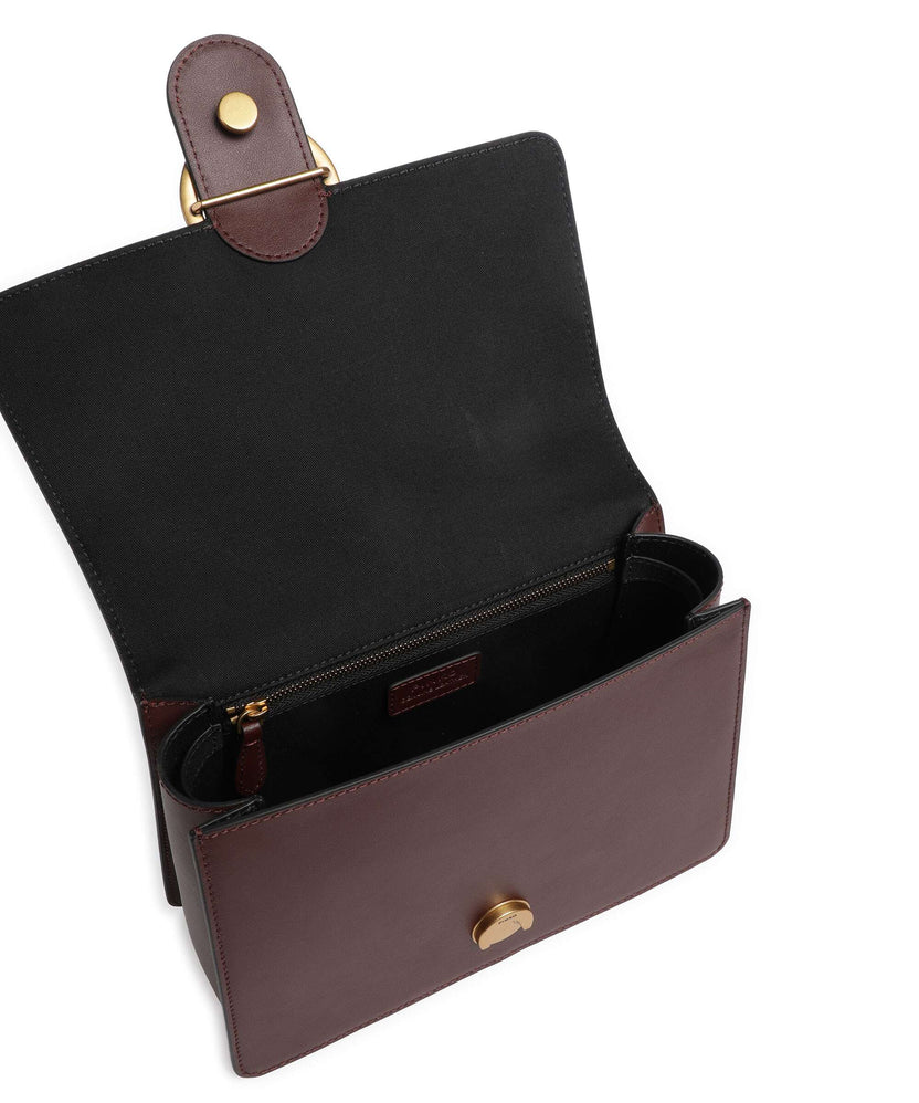 Pinko Love One Classic Handbag burgundy wine/antique gold