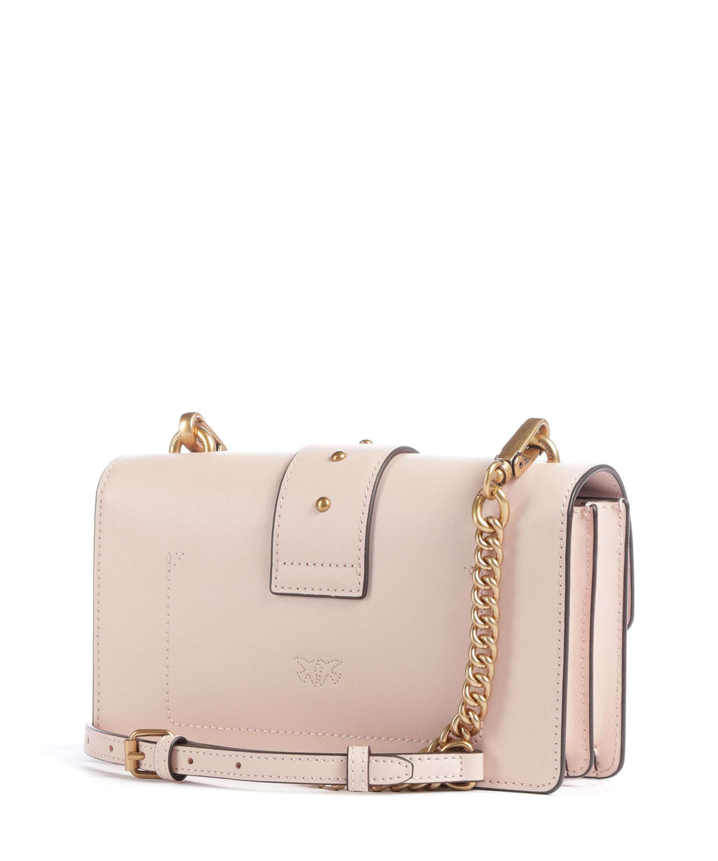 Pinko Love One Mini New Buckle Crossbody bag rosa cammeo/antique gold