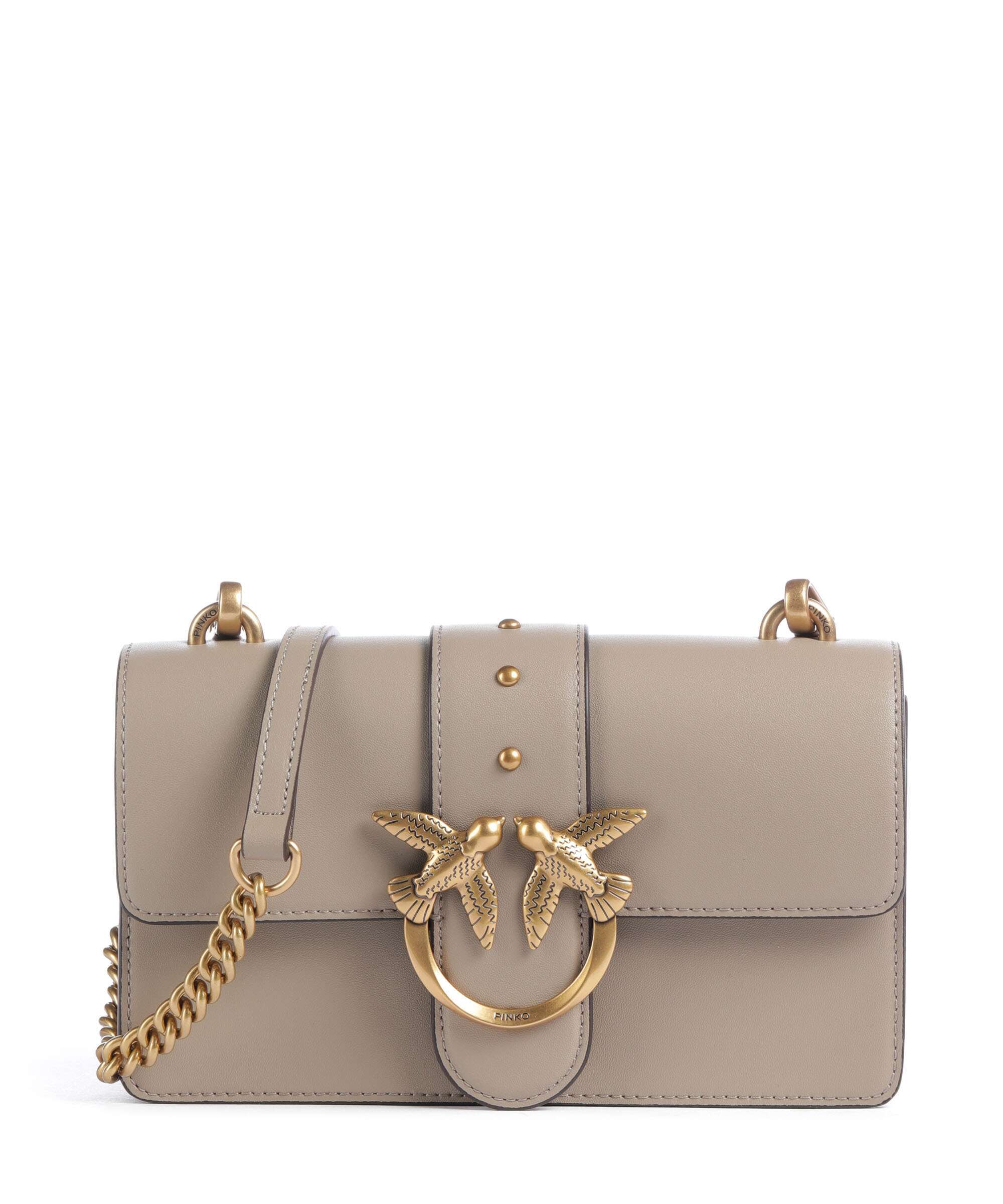 Pinko Love One Mini Crossbody bag grigio talpa/antique gold