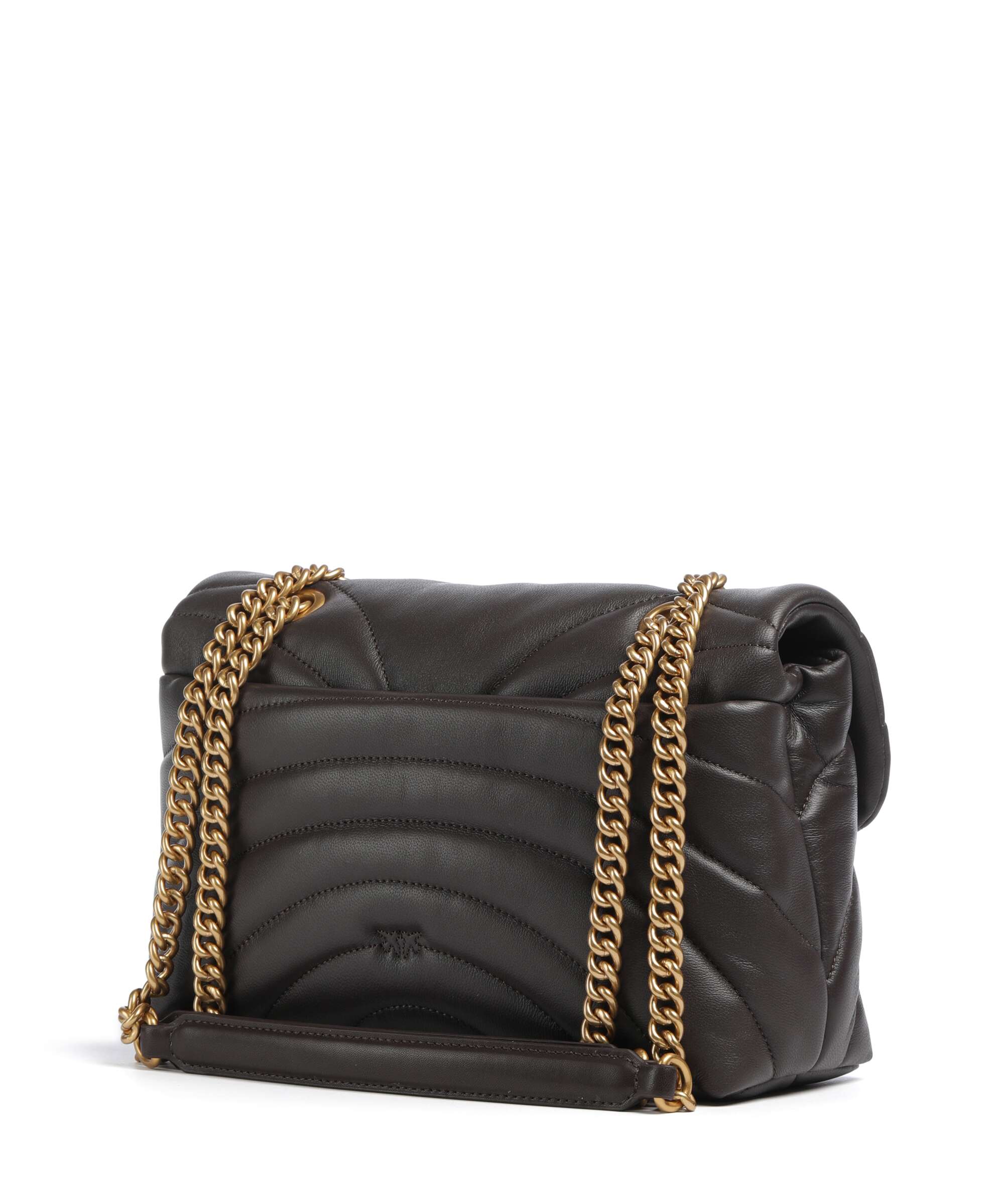 Pinko Love Puff Classic Shoulder bag marrone marasca/antique gold