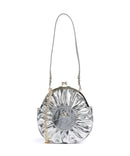 Vivienne Westwood Rosie Frame Metallic Crinkle Crossbody bag silver