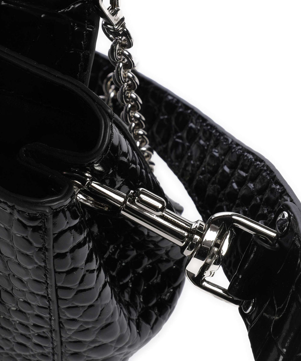 Vivienne Westwood Hazel Embossed Croc Medium Shoulder bag black