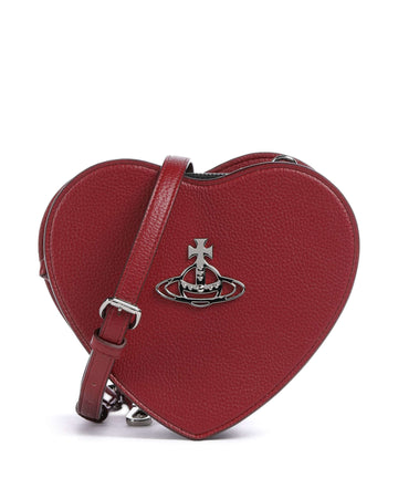 Vivienne Westwood Louise Heart Grain Crossover väska red