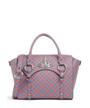 Vivienne Westwood Betty Saffiano Printed Medium Handväskor blue/orange tartan