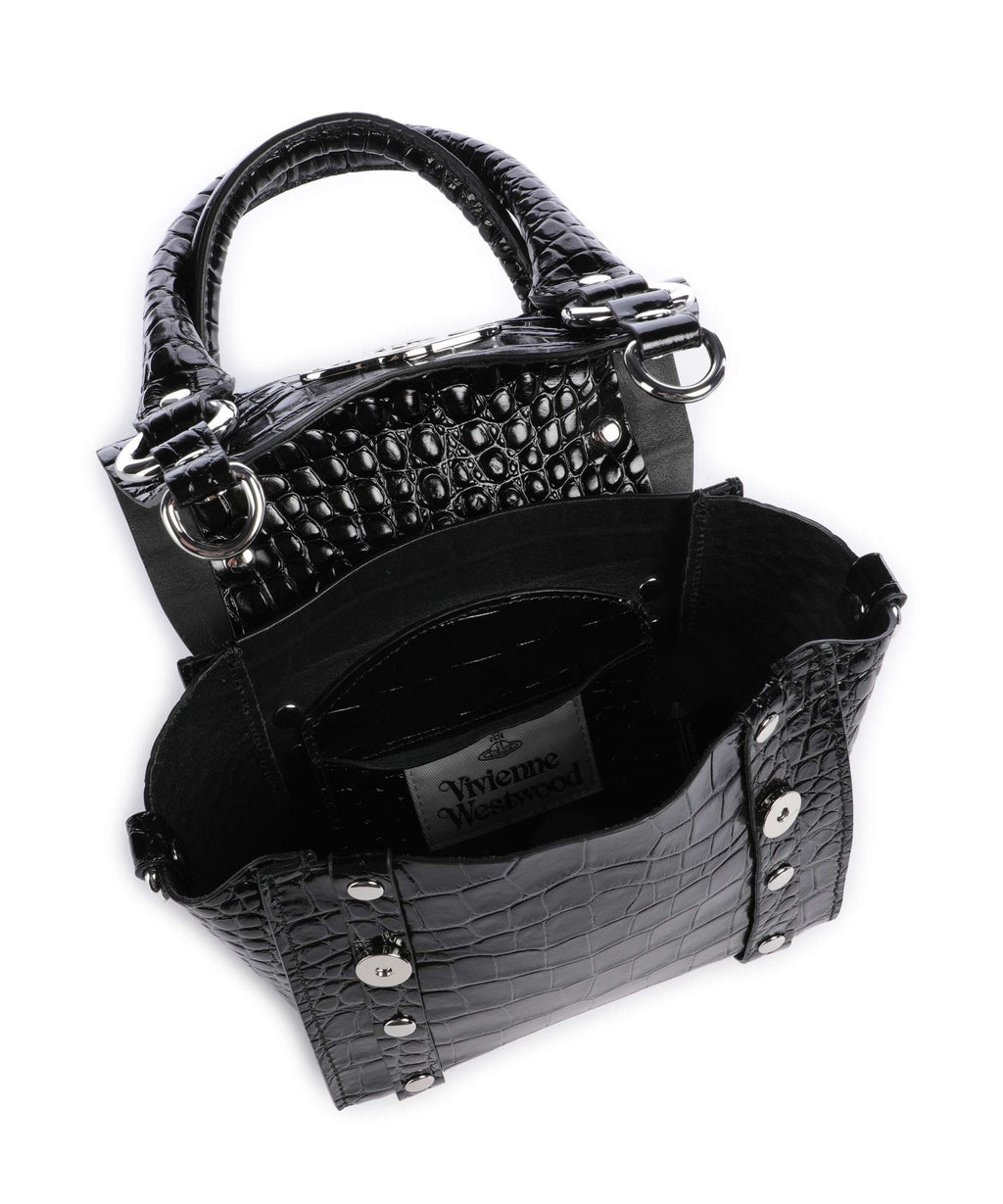 Vivienne Westwood Betty Embossed Croc Mini Crossbody bag black