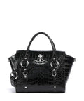 Vivienne Westwood Betty Embossed Croc Medium Handbag black