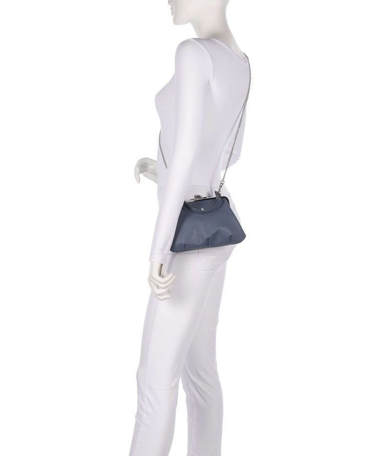 Vivienne Westwood Granny Frame Saffiano Handbag denim blue