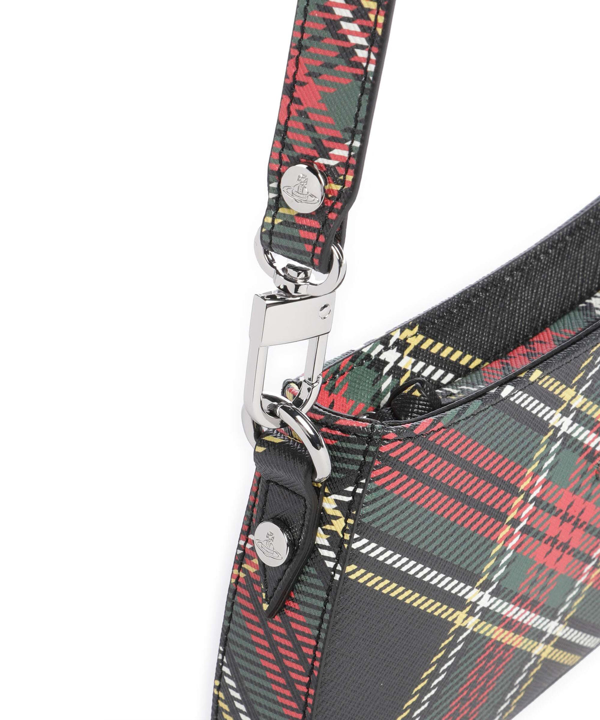 Vivienne Westwood Tasha Saffiano Printed Shoulder bag chelsea tartan