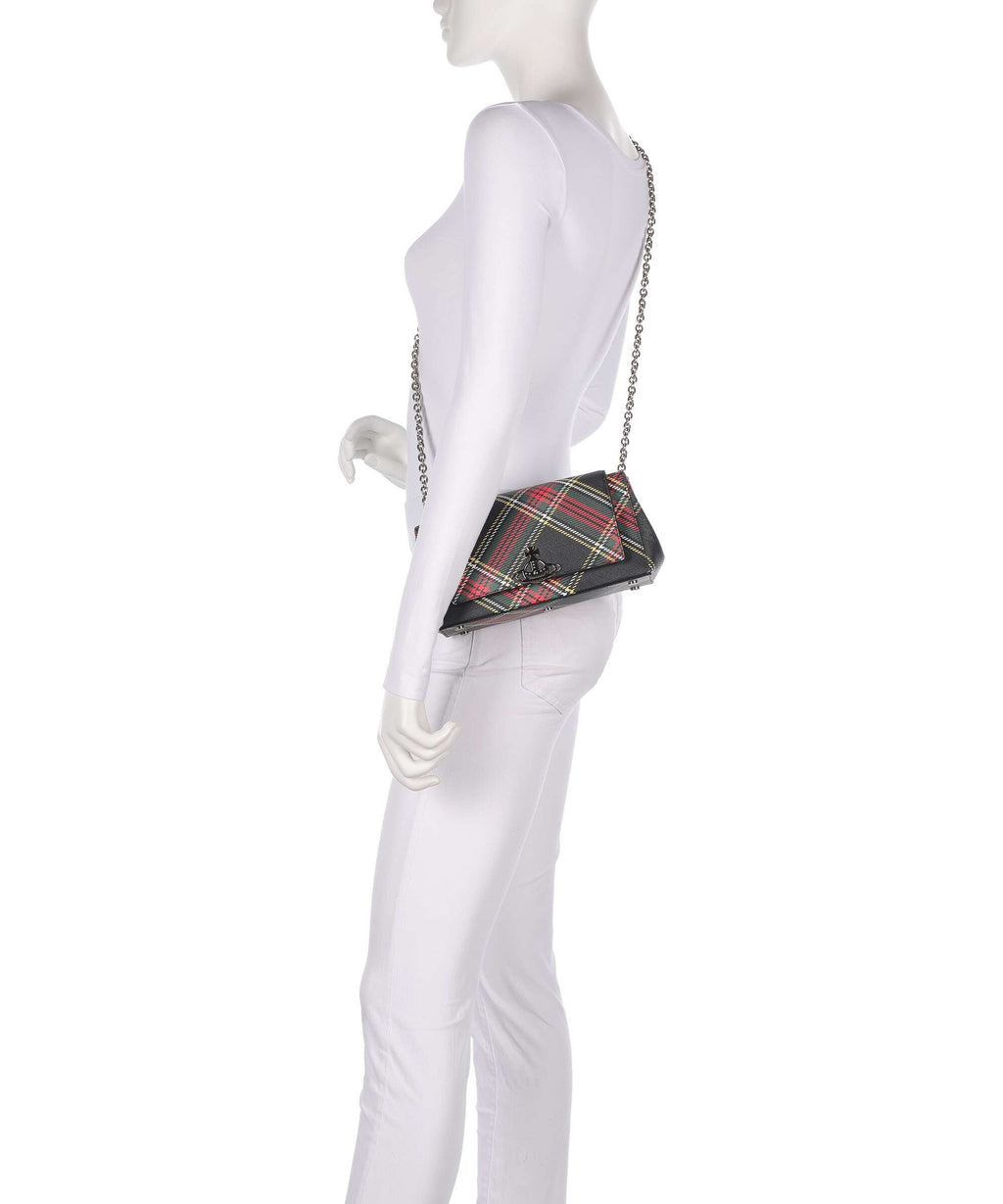 Vivienne Westwood Hazel Saffiano Printed Medium Shoulder bag chelsea tartan