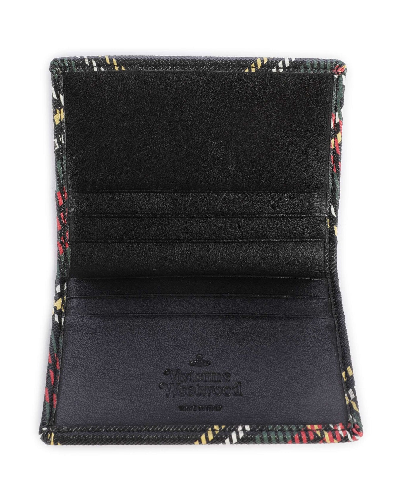 Vivienne Westwood Saffiano Printed Credit card holder chelsea tartan