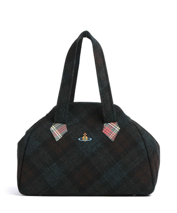 Vivienne Westwood Archive Harris Tweed Check Large Shoppingväska dark check