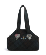 Vivienne Westwood Archive Harris Tweed Check Medium Axelremsväska dark check