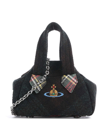 Vivienne Westwood Archive Harris Tweed Check Mini Crossover väska dark check