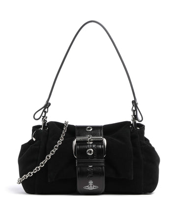 Vivienne Westwood Hazel Suede Treasure Axelremsväska black