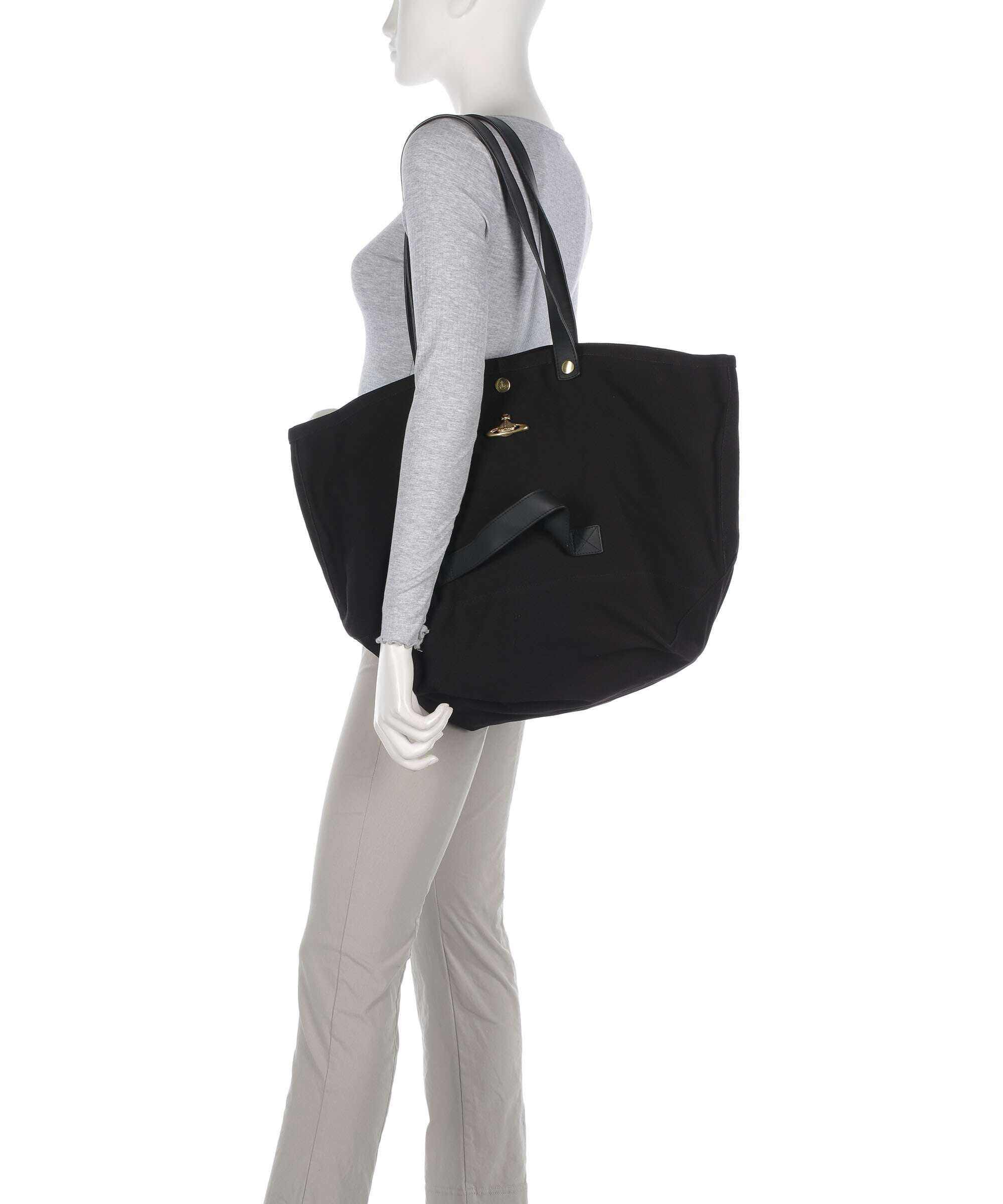 Vivienne Westwood Utility Canvas Tote bag black