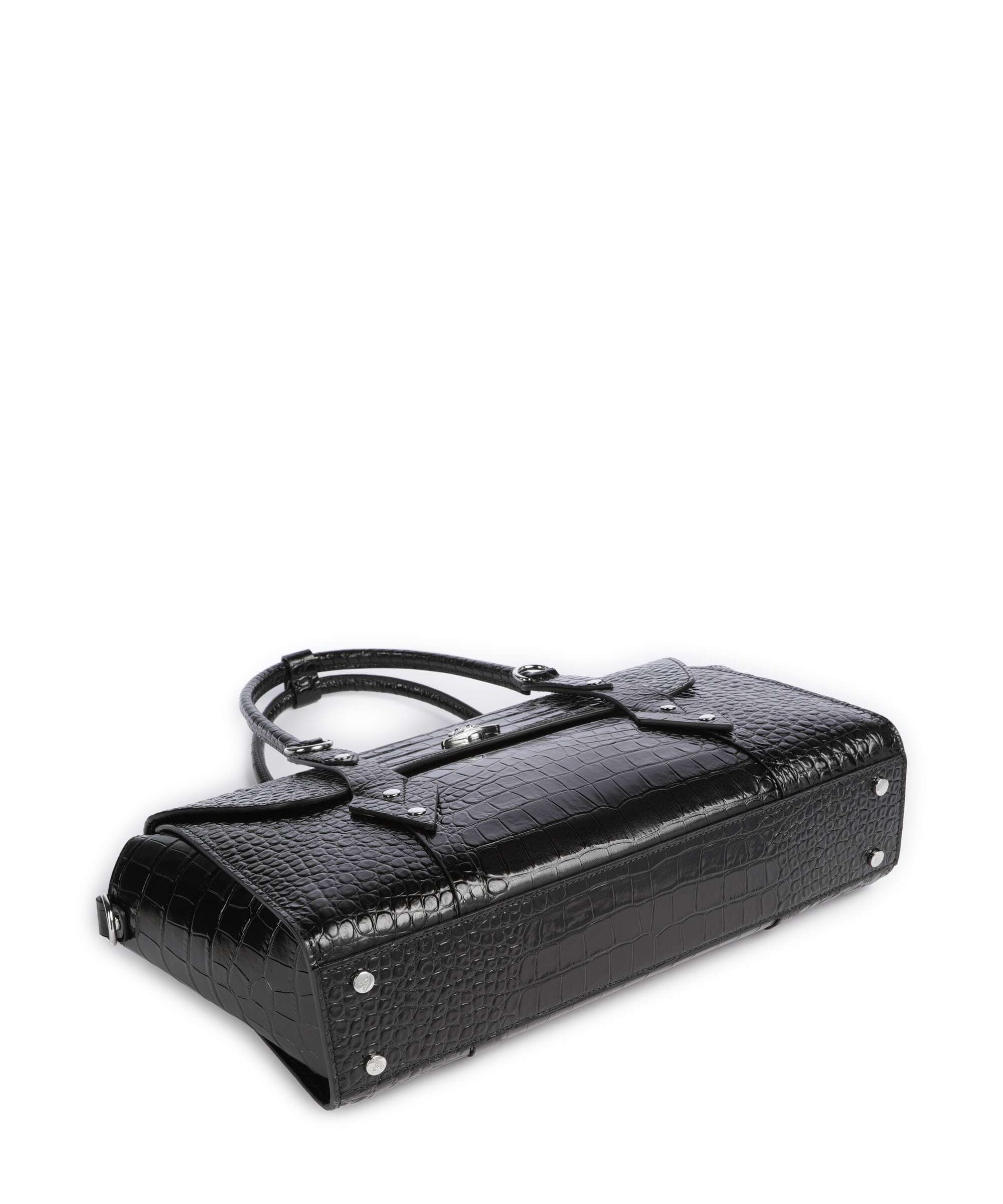 Vivienne Westwood Bettina Embossed Croc Medium Tote bag black