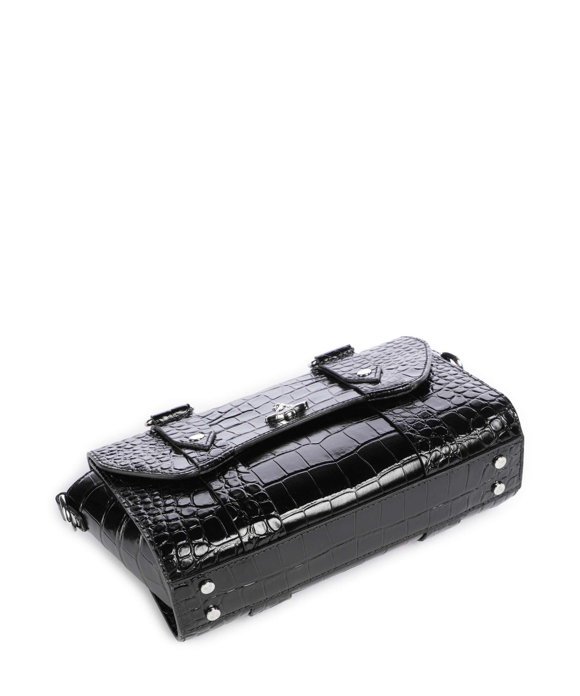 Vivienne Westwood Kimmy Embossed Croc Crossbody bag black