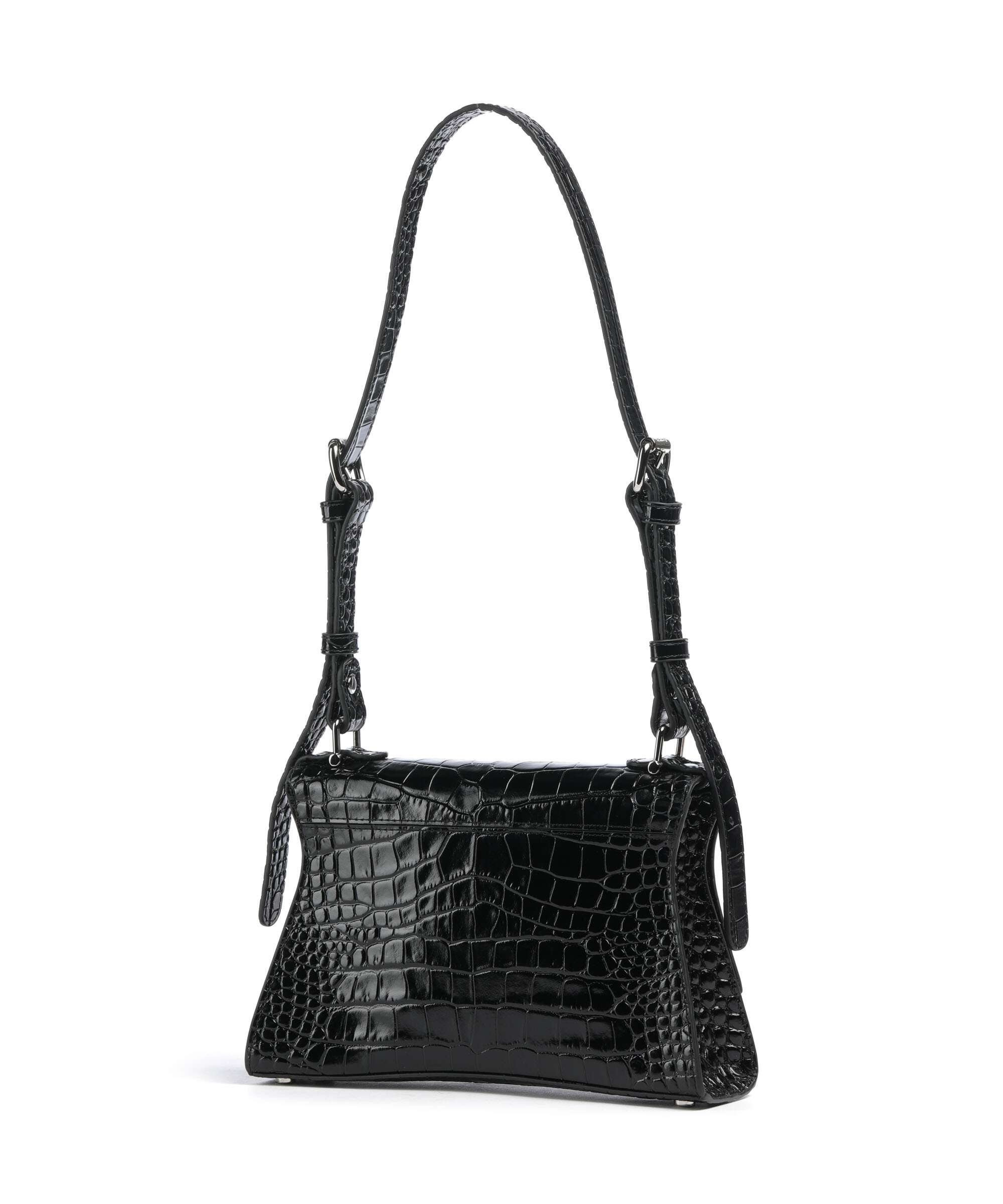 Vivienne Westwood Bianca Embossed Croc S Shoulder bag black