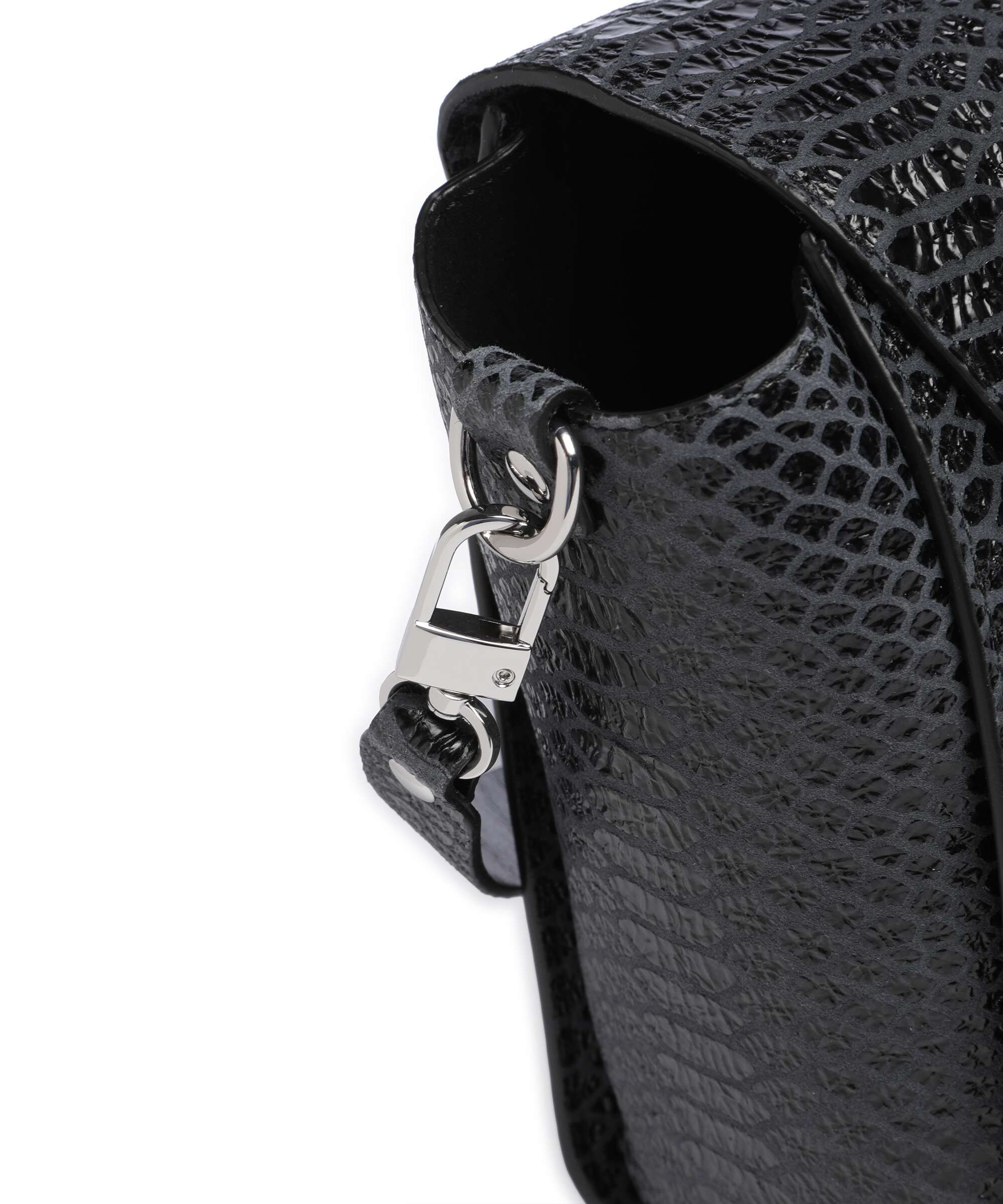Vivienne Westwood Bettina Snake Effect Medium Handbag dark grey